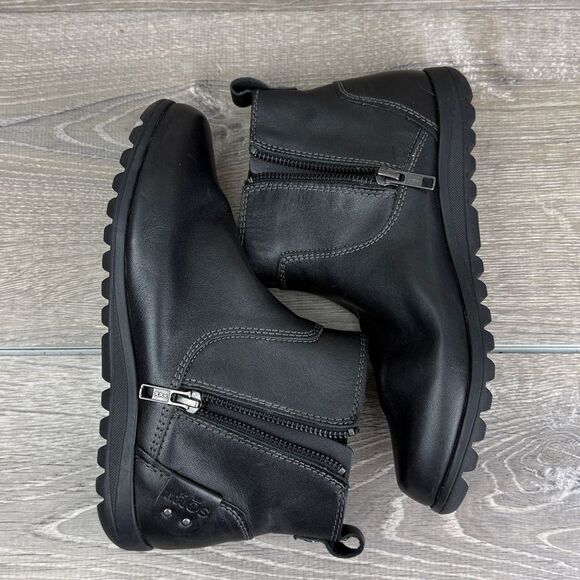 Taos Select Women’s Sz 6 Black Leather Double Side-Zip Pull On Ankle Boots - Picture 10 of 12